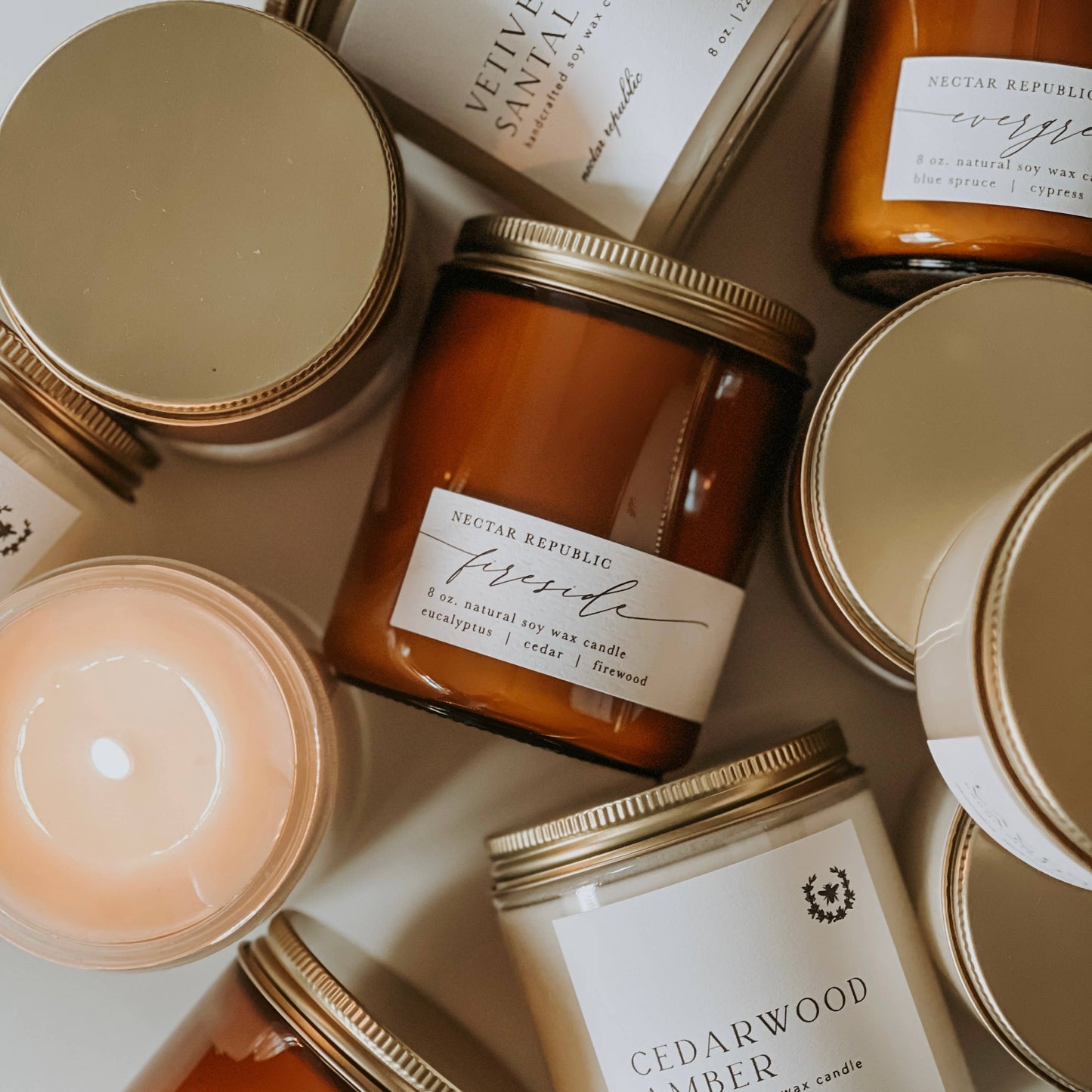Citrus Basil Soy Candle (4 oz) – Fresh Citrus & Herbal Aromatherapy Candle
