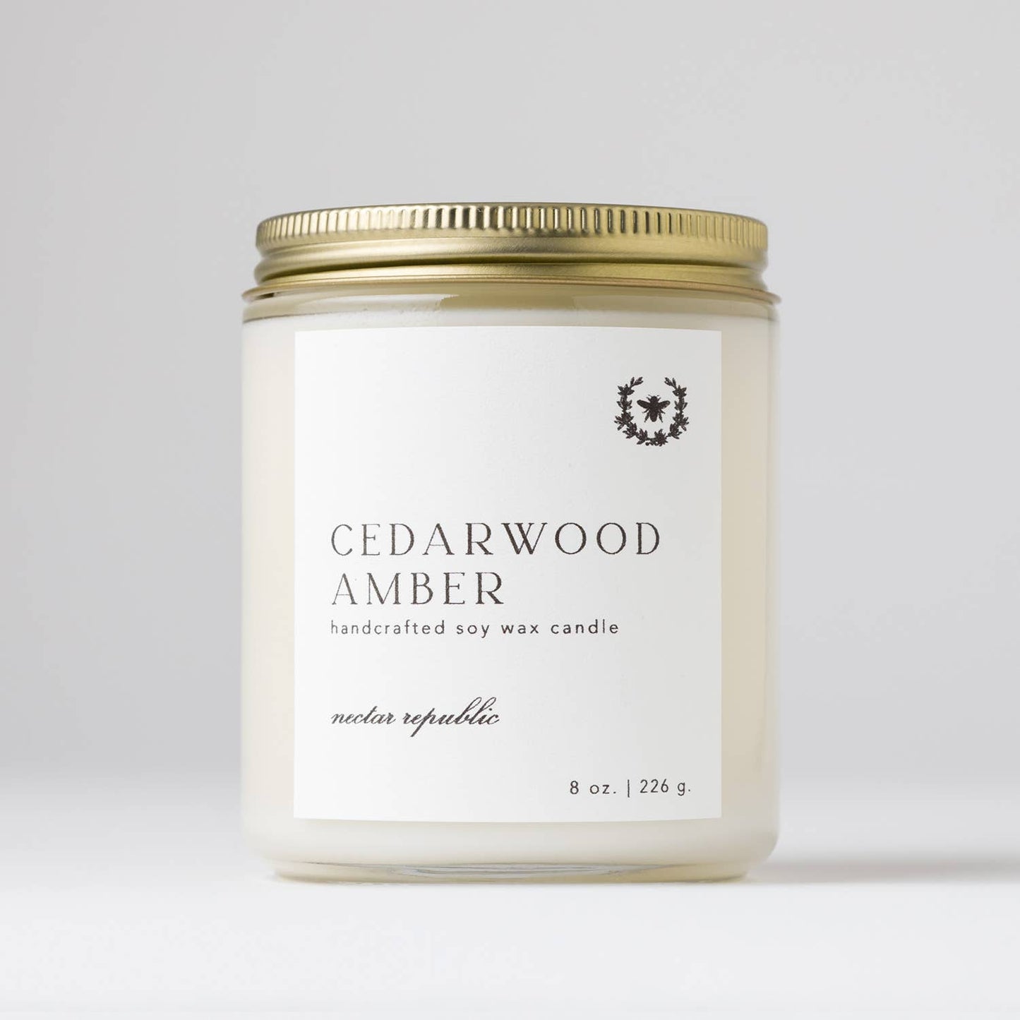 Cedarwood Amber Jar Soy Candle | Summer Wood