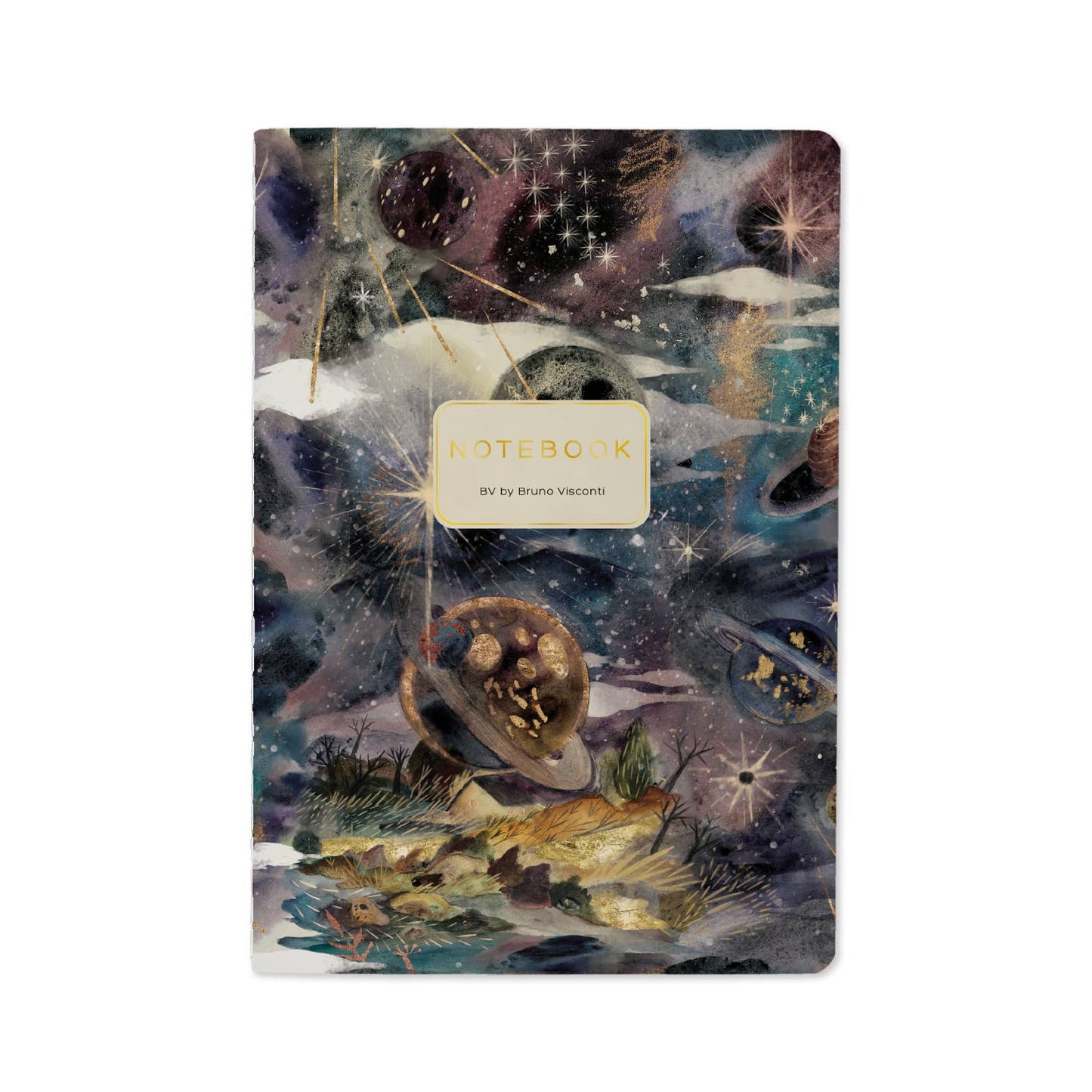 galaxy hardcover notebook for journaling and daily reflection and slow living routine