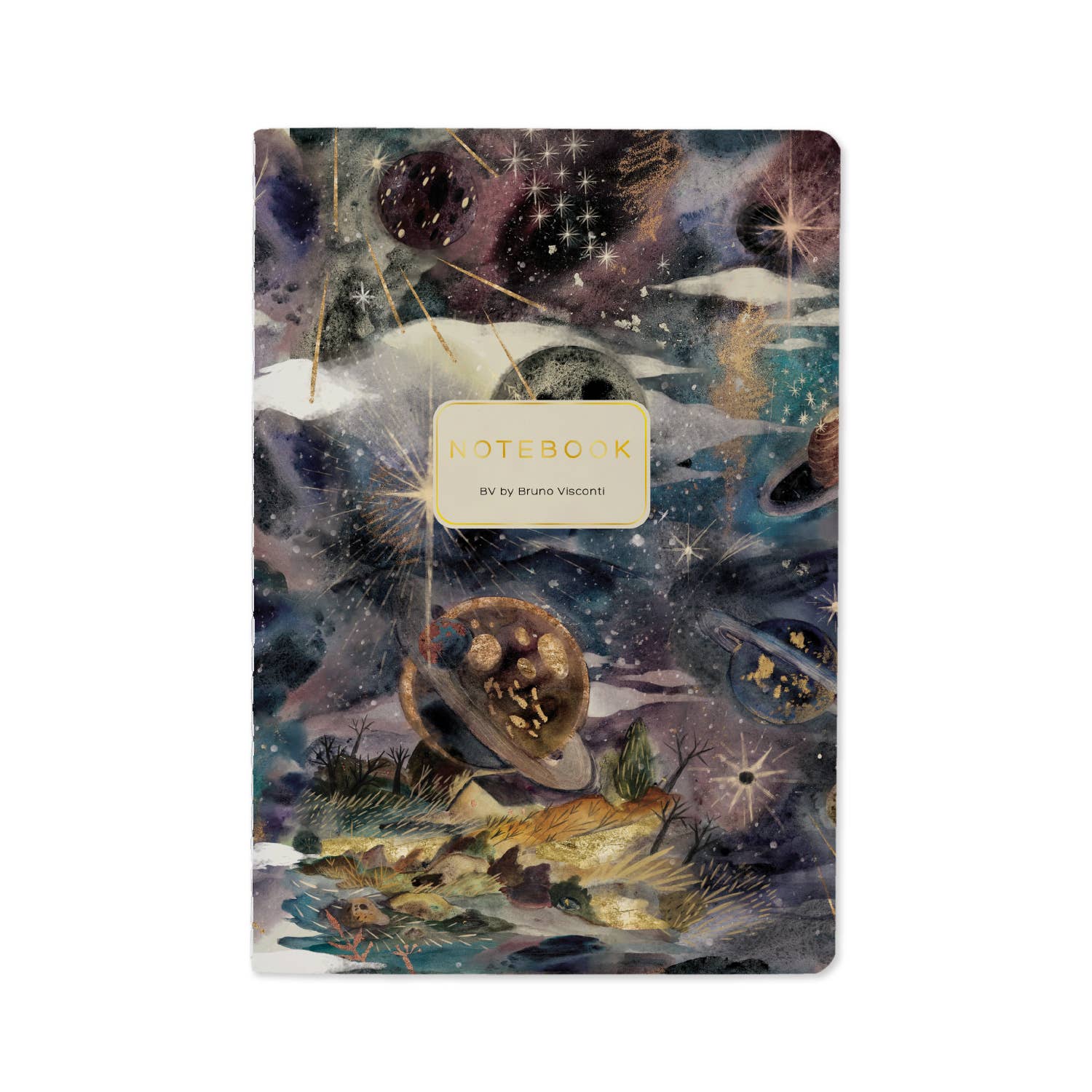 galaxy hardcover notebook for journaling and daily reflection and slow living routine