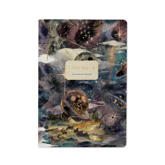 galaxy hardcover notebook for journaling and daily reflection and slow living routine