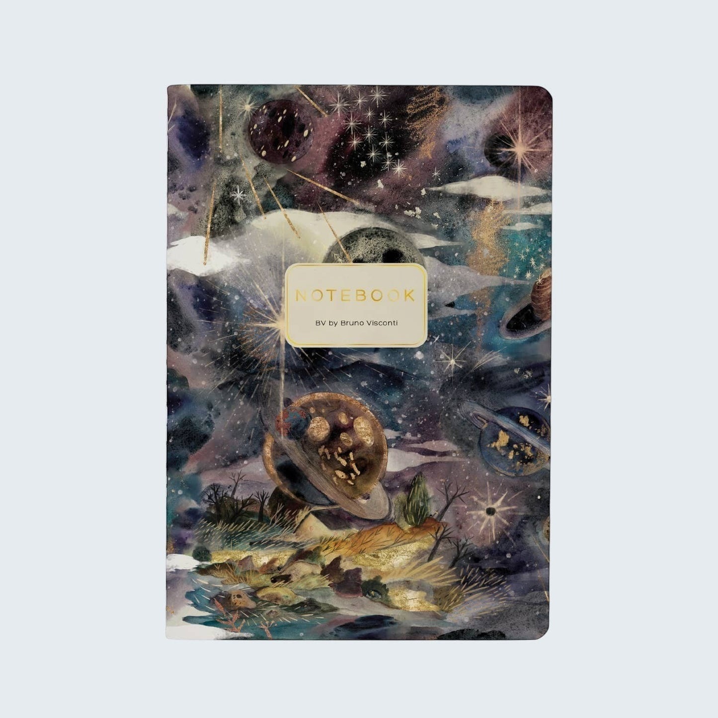 galaxy hardcover notebook for journaling and daily reflection and slow living routine