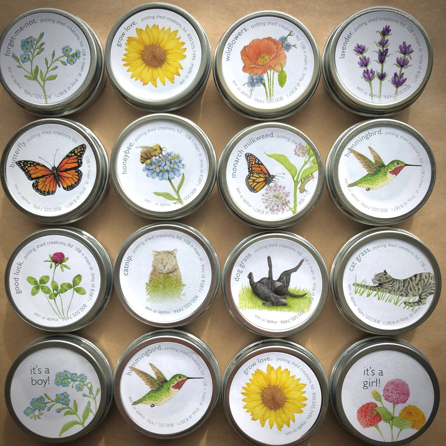 Garden Sprinkles Butterfly Habitat — Summer Flower Garden Seed Tin