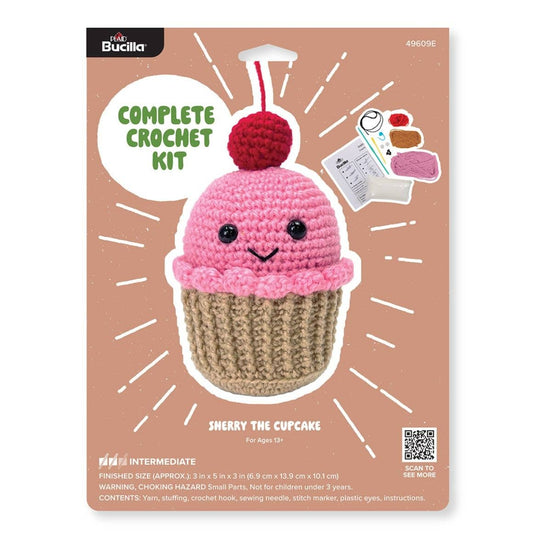 Bucilla ® Amigurumi Crochet Kit - Sherry the Cupcake 5"