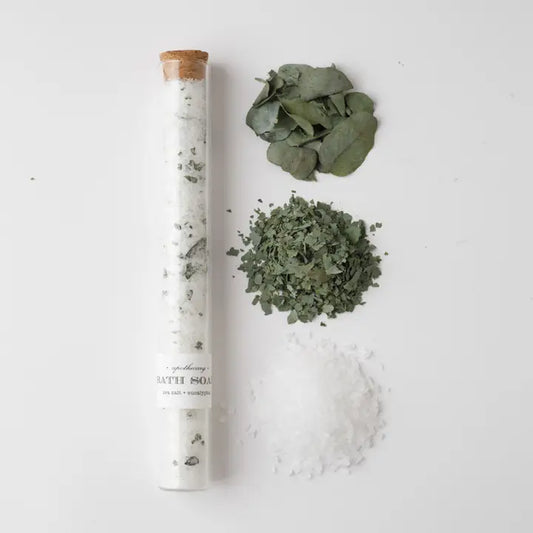 Sea Salt + Eucalyptus : Bath Soak Tube ( Bath Salts )