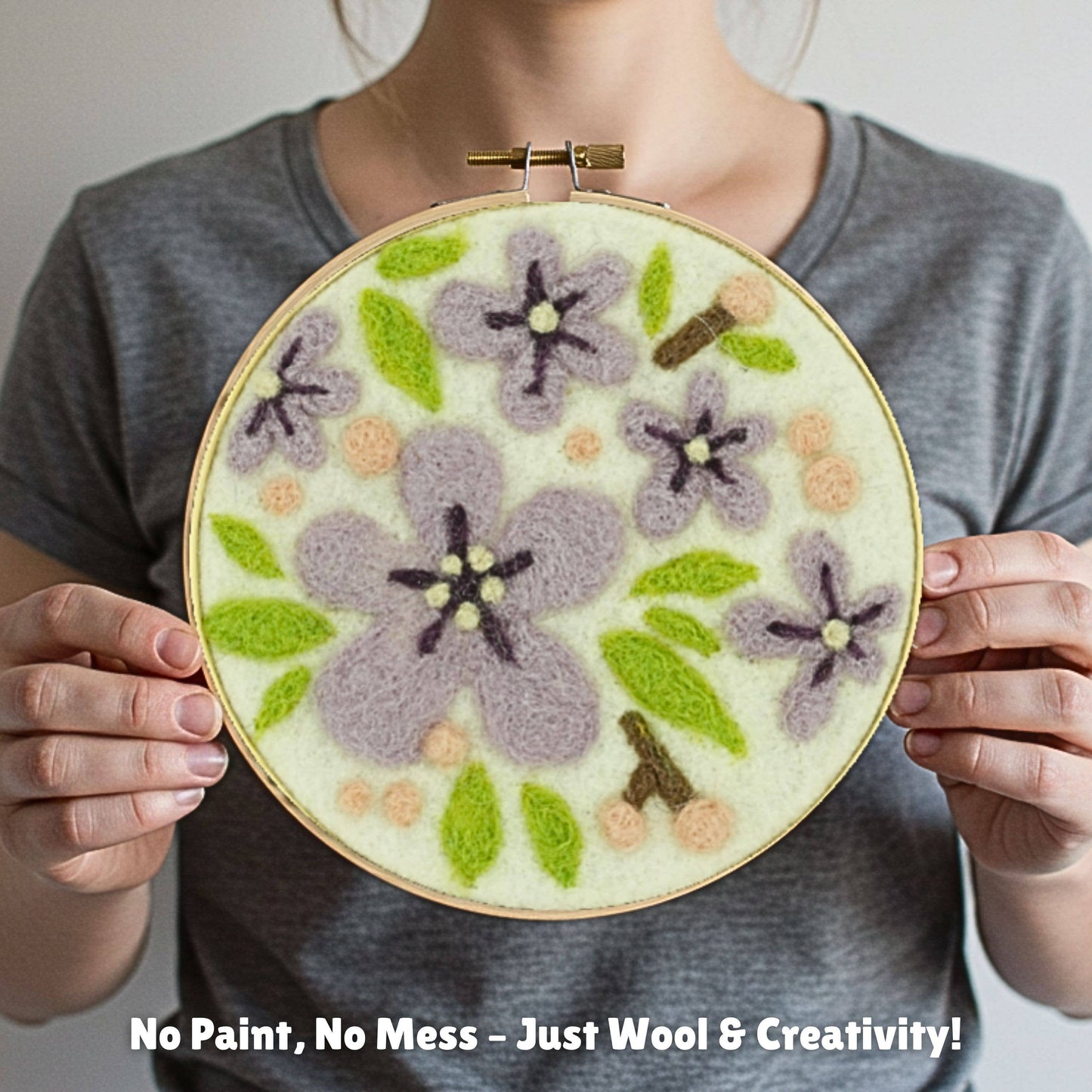 Wool Painting Kit: Blossoming Flower
