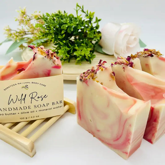 Wild Rose Handmade Soap Bar Vegan Cold Process